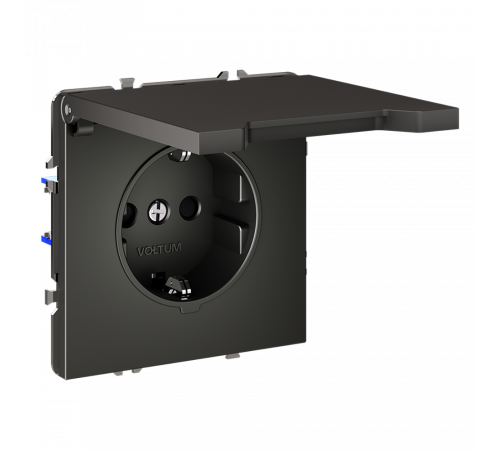 Розетка с защитными шторками и крышкой Voltum S70 VLS040306 Розетка с защитными шторками и крышкой Voltum S70 VLS040306