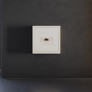 Накладка для розетки компьютерной RJ45 кат.6 Voltum S70 (хлопок) VLS001313