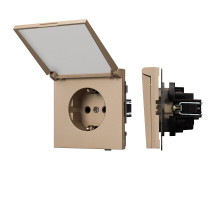 Механизм розетки влагозащищённый Arlight SCT-TENDO-MCP-PL-GD (230V, 16A) 054093