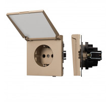 Механизм розетки влагозащищённый Arlight SCT-TENDO-MCP-PL-GD (230V, 16A) 054093