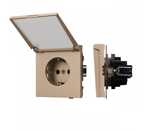 Механизм розетки влагозащищённый Arlight SCT-TENDO-MCP-PL-GD (230V, 16A) 054093