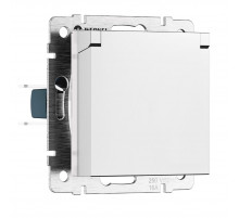 Розетка с заземлением и шторками c крышкой Werkel W1171261 4690389213168 a069590