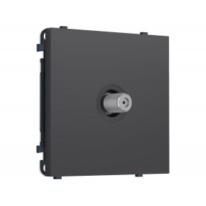 Комплект механизма TV розетки SAT SIGMA Графит Мягкое касание 5-2400MHz 3.5dB QUANT PRO Ambrella Volt MS913050 (SP9130, PR215)