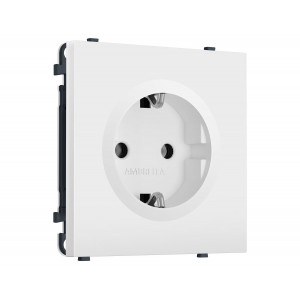 Комплект механизма электрической розетки SIGMA Белый матовый 50Hz 2P+E с/з 16A-250V QUANT PRO Ambrella Volt MS126010 (SP1260, PR141)