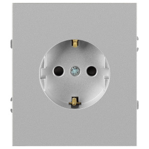 Розетка Эра Arktik 16-2102-03 с заземлением 2P+E Schuko со шторками 16А-250В алюминий Б0070426