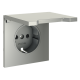 Накладка для розетки с заземлением, защитными шторками и крышкой Voltum S70 (сталь) VLS000805