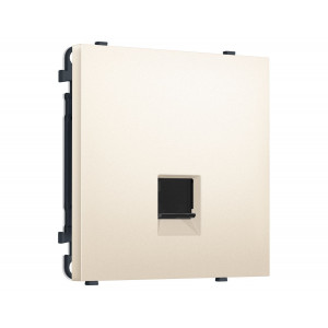 Комплект механизма компьютерной розетки SIGMA Жемчужно-кремовый RJ-45 Ambrella Volt MS252010 (SP2520, PR188)