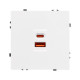 Механизм розетки с быстрой USB зарядкой Arlight SCT-NOBE-MUAC-SFPL-FC-WH (65W, QC3) 054316