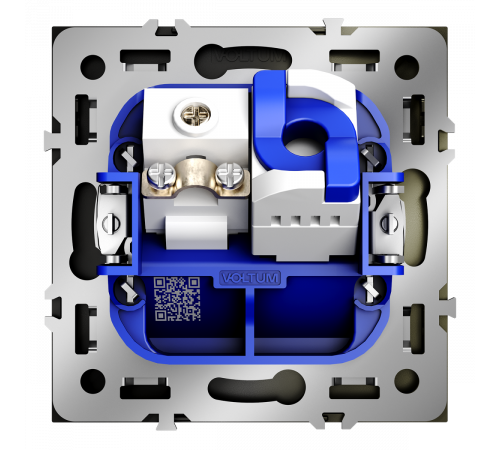 Розетка телевизионная встраиваемая Voltum S70 TV+RJ45 кат. 6, (шелк) VLS060704
