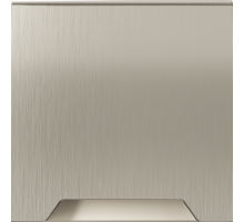 Накладка для розетки с заземлением защитными шторками и крышкой S70 Metal (никель) Voltum VLSM000811
