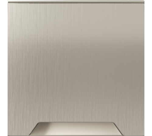 Накладка для розетки с заземлением защитными шторками и крышкой S70 Metal (никель) Voltum VLSM000811