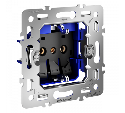 Механизм розетки с заземлением 16А Voltum S70 VLS0401M