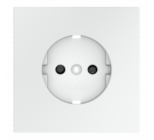 Накладка для розетки с заземлением и защитными шторками Voltum S70 (белый матовый) VLS000702