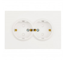 Розетка 2-местная СЗК Stekker 250В 16А Эмили RST16-5114-01ZK 50236