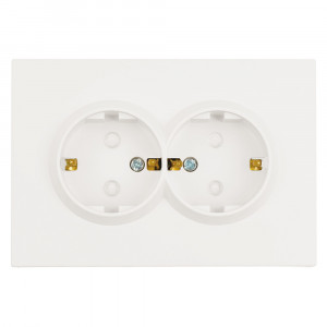 Розетка 2-местная СЗК Stekker 250В 16А Эмили RST16-5114-01ZK 50236