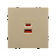 Механизм розетки с быстрой USB зарядкой Arlight SCT-NOBE-MUAC-SFPL-FC-GD (65W, QC3) 054318