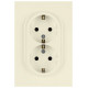 Розетка Эра Arktik 16-2105-02 двойная с заземлением 2X2P+E Schuko со шторками 16А-250В слоновая кость Б0070455