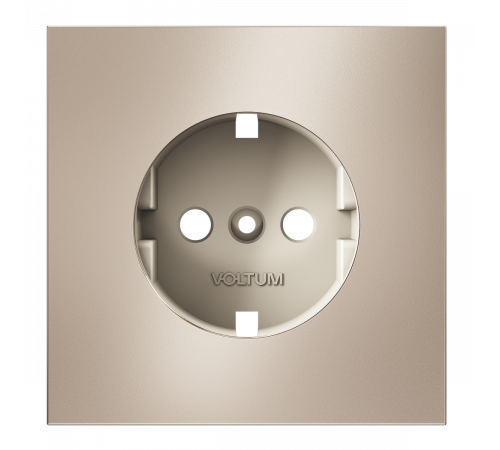 Накладка для розетки с заземлением S70 Metal (платина) Voltum VLSM000610
