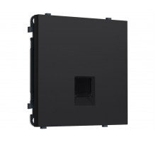 Комплект механизма телефонной розетки SIGMA Черный Мягкое касание RJ-11 Ambrella Volt MS992030 (SP9920, PR190)