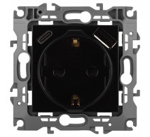 Розетка со шторками с USB type-A+C Эра 12-4108-06 Б0067746