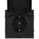 Розетка Эра Galaxy 15-2103-05 c заземлением 2P+E Schuko со шторками с крышкой 16А-250В IP20 антрацит Б0070666