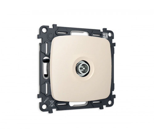 Комплект механизма TV розетки Ambrella Volt оконечной экранированной 5-1000MHz 3dB OMEGA MO333005 Бежевый матовый QUANT (OP3330, VM199)