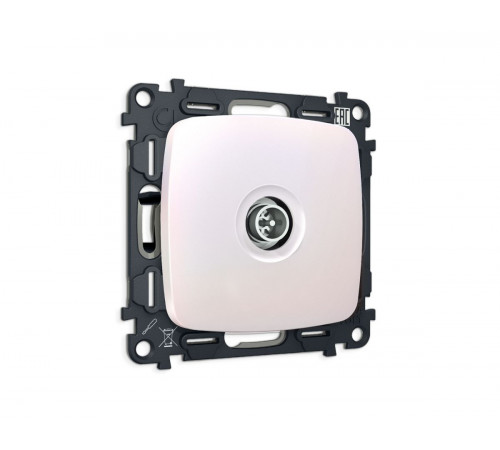 Комплект механизма TV розетки Ambrella Volt оконечной экранированной 5-1000MHz 3dB OMEGA MO213005 Жемчуг QUANT (OP2130, VM199)