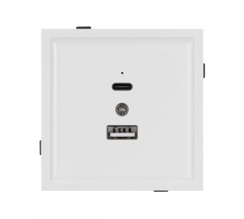 Механизм USB розетки Arlight SCT-TENDO-MUAC-PL-WH (5V, 3A, QC3) 054094