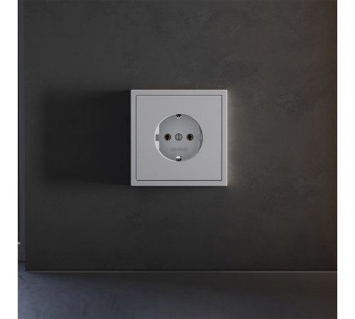 Накладка для розетки с заземлением Voltum S70 (серый) VLS000616