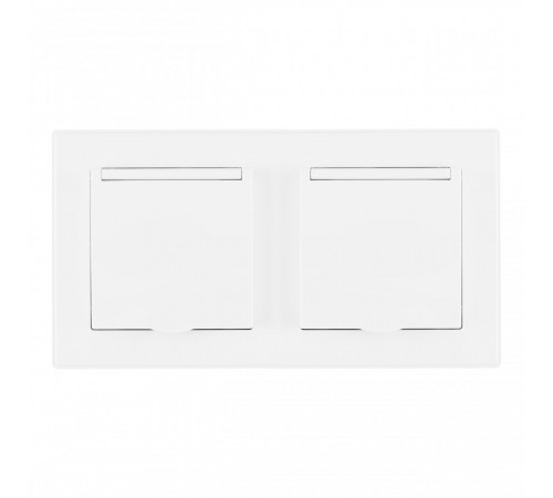Розетка двойная (двухпостовая) с/з и шторками Arte Milano SET06-2-41-1x2 white Розетка двойная (двухпостовая) с/з и шторками Arte Milano SET06-2-41-1x2 white