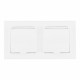 Розетка двойная (двухпостовая) с/з и шторками Arte Milano SET06-2-41-1x2 white