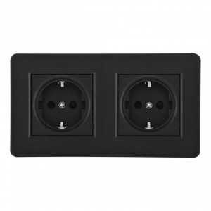 Розетка Arte Milano SET16-2-40-1x2 black