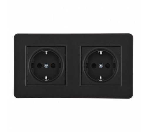 Розетка Arte Milano SET16-2-40-1x2 black Розетка Arte Milano SET16-2-40-1x2 black