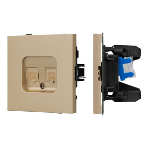 Механизм компьютерной розетки двойной SCT-TENDO-MPC2-SFPL-GD (RJ-45, CAT6) 054596