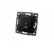 Механизм USB розетки Arlight SCT-MUAC-PL-BK-V (5V, 3A, QC4) 049838