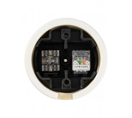 Розетка телефонная RJ11 + компьютерная RJ45 сл. кость Болонь TDM Electric SQ1820-0352