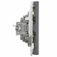 Розетка телефонная 1-местная RJ11 (механизм) Stekker Эмили RST00-5121-10 платиново-серый soft touch 50832
