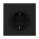 Розетка зк со шторками с USB тип C+С софт-тач черный оникс Arlight SCT-MUCC-SFPL-BK (250V, 16A) 061813(1)