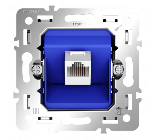 Механизм розетки компьютерной RJ45 кат.6 Voltum S70 VLS0601M