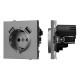 Механизм розетки с USB зарядкой Arlight SCT-TENDO-MUAA-PL-GR (230V, 16A) 054084
