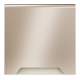 Накладка для розетки с заземлением защитными шторками и крышкой S70 Metal (платина) Voltum VLSM000810
