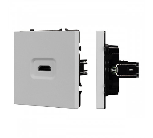 Механизм HDMI розетки Arlight SCT-NOBE-MHD1-SFPL-IS (Никель) 061845