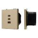Механизм розетки с быстрой USB зарядкой Arlight SCT-NOBE-MUACC-SFPL-FC-GD (65W, QC3) 061836