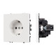 Розетка зк со шторками софт-тач белый кварц Arlight SCT-MEU-SFPL-WH (250V, 16A) 054276(1)