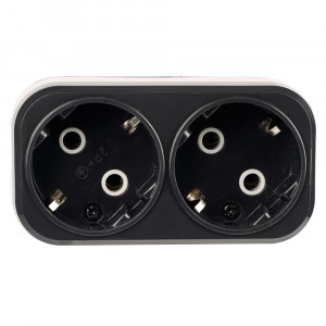 Разветвитель сетевой 2-местный Stekker 250V 16A ABS ADP16-22-20 50680