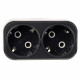 Разветвитель сетевой 2-местный Stekker 250V 16A ABS ADP16-22-20 50680