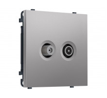 Комплект механизма розетки TV оконечной + SAT SIGMA Сталь матовый 5-862MHz 3.5dB/950-2150MHz 3.8dB QUANT PRO Ambrella Volt MS513310 (SP5133, PR217)
