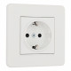 Комплект розетки с/з и шторками и рамкой Arte Milano SET16-1-40-1 white