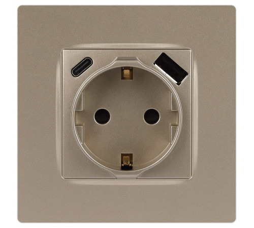 Розетка со шторками с USB type-A+C Эра 12-4108-04 Б0067727 Розетка со шторками с USB type-A+C Эра 12-4108-04 Б0067727