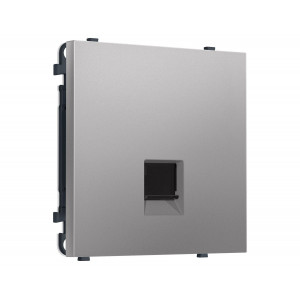 Комплект механизма телефонной розетки SIGMA Сталь матовый RJ-11 Ambrella Volt MS512030 (SP5120, PR190)